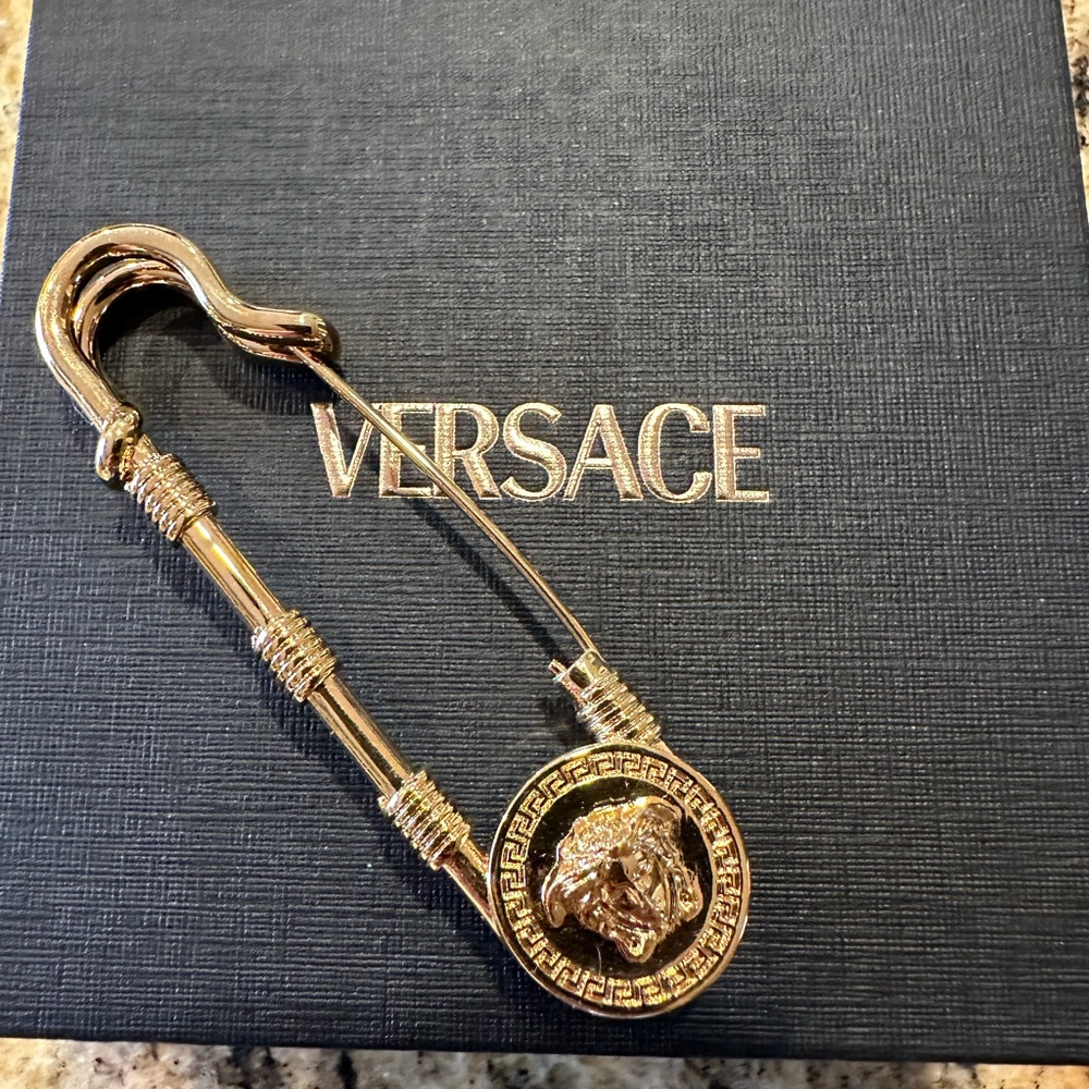 Versace Safety Pin Brooch - Picture 4 of 4